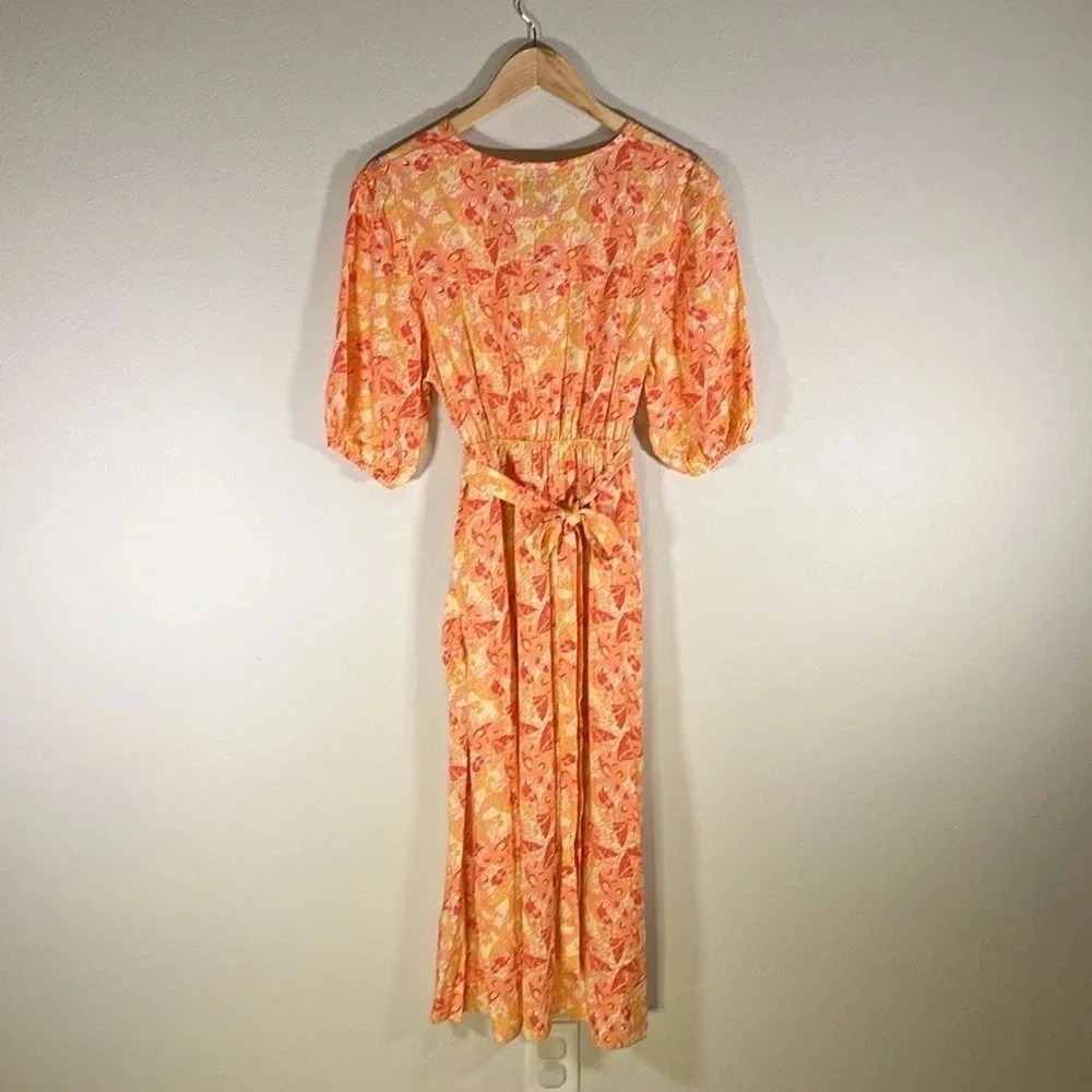 Anthropologie Sunday Mi Amor Floral Print Midi Dress Size Small Party Event - Picture 3 of 8